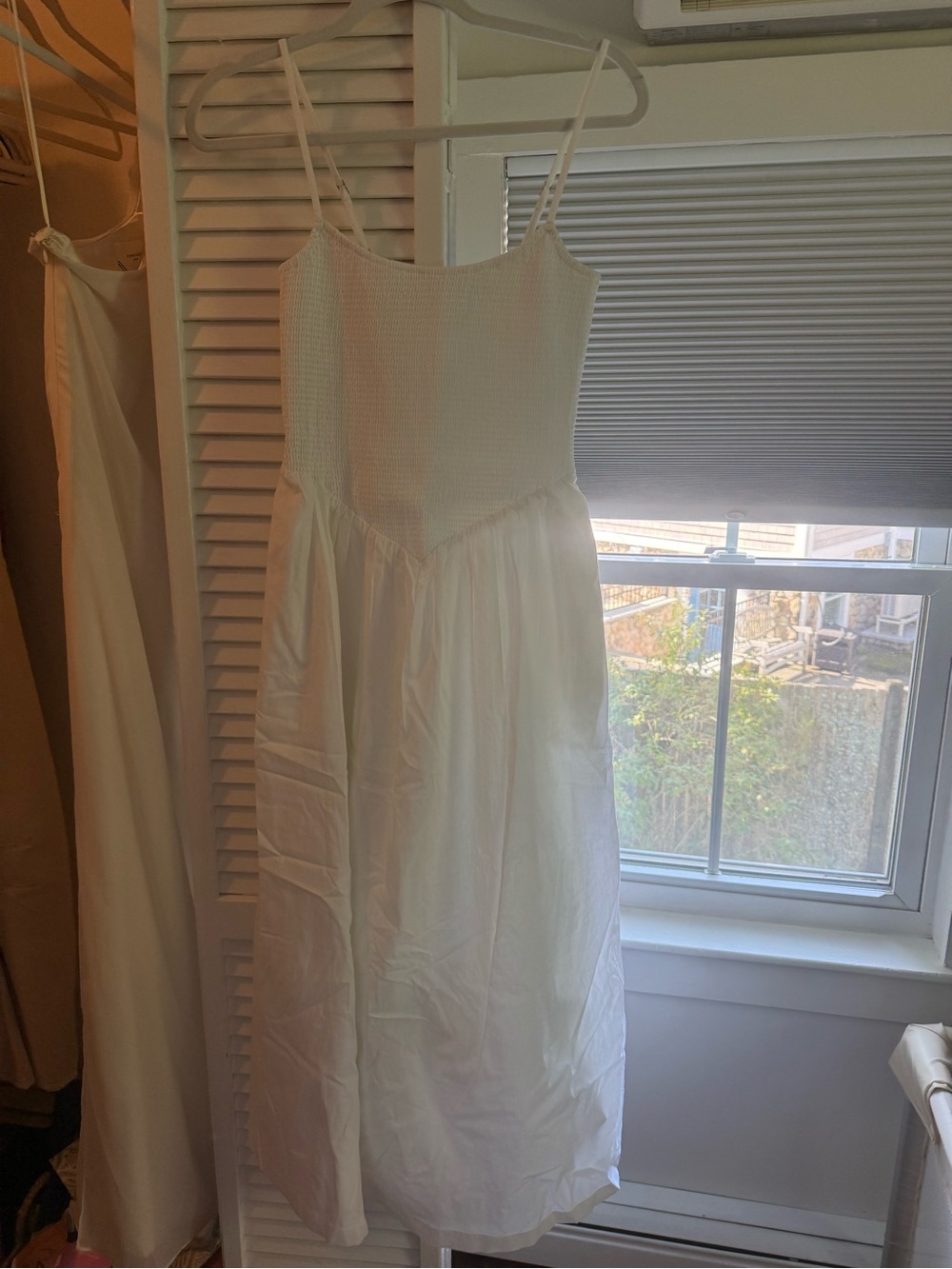 Abercrombie & Fitch Cream Spaghetti-Strap Sundress